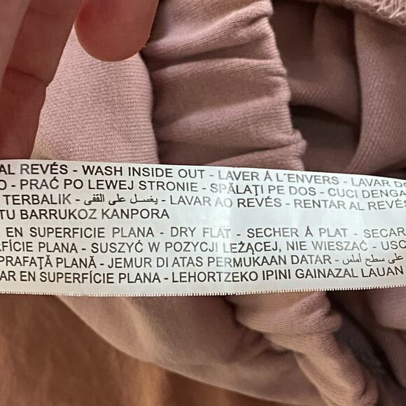 Zara cropped sweatshirt pink blush rose short sleeve small new - Picture 10 of 10